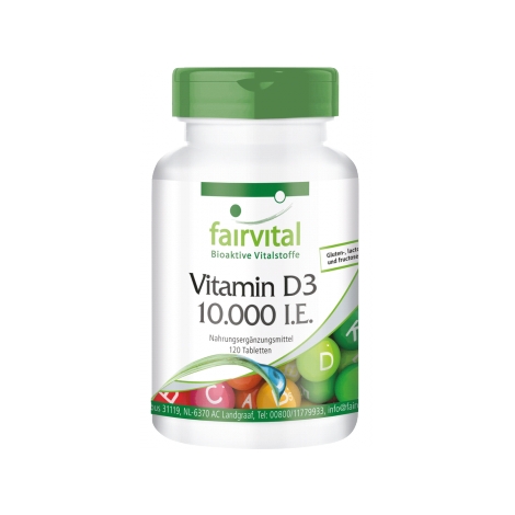Vitamina D3 10.000 I.E - 120 Pastillas - 77612