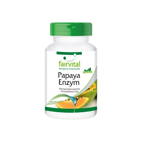 Enzima de Papaya - 100 Pastillas masticables