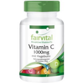 Vitamina C 1000mg con Escaramujo - 500 Pastillas