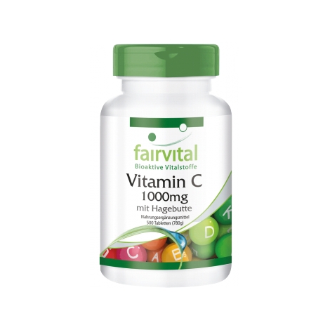 Vitamina C 1000mg con Escaramujo - 500 Pastillas