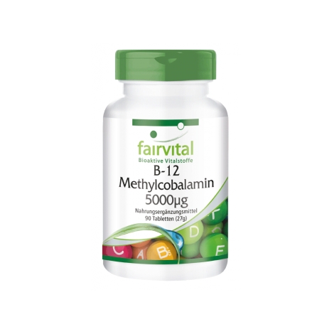 Vitamina B12 - Metilcobalamina 5000µg - 90 Comprimidos